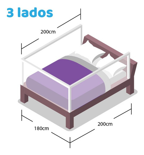 3 Barandas Para Cama King (180x200x200)+ Soporte Cabecera