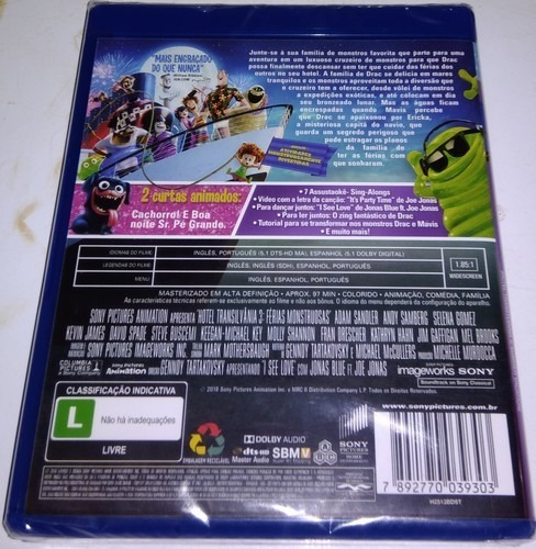 Imagem 2 de 2 de Blu-ray Hotel Transilvânia 3: Férias Monstruosas (lacrado)
