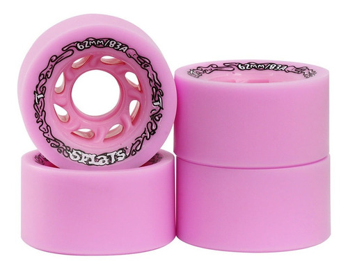 4 Rodas Traxart Quad Splats 62mm X 40mm - Rosa