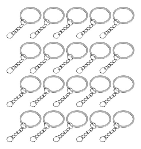 20pcs Llavero Anillos De Cadena De Llaves Piezas De Metal