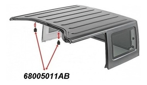 Tope De Toldo Duro Jeep Wrangler Jk Jl Gladiator Jt