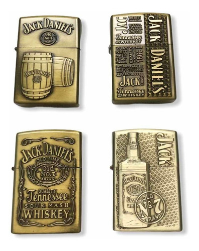 Encendedor Recargable Metal Jack Daniels Grabado Nombre