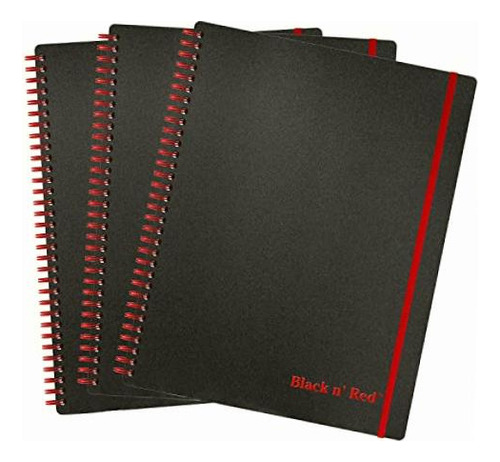 Black N' Red Cuadernos De Negocios, Paquete De 3, Cubierta