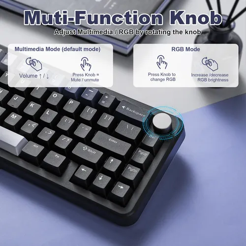 Teclado Mecanico Inalambrico Yunzii B68 Milk V2 Switch
