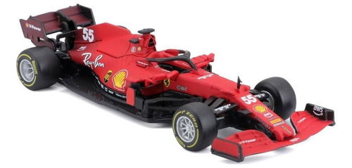 Bburago Ferrari Sf21 2021 F1 Carlos Sainz N°55 - Escala 1:43