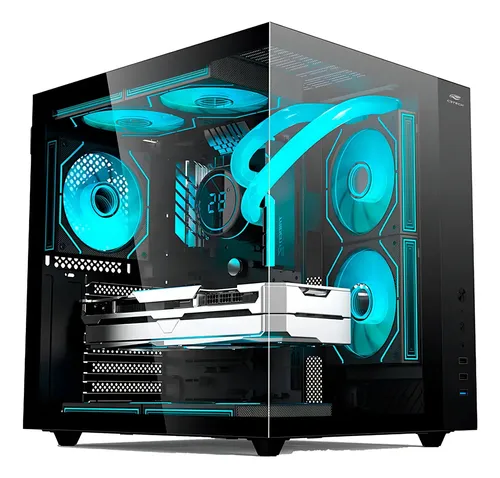 aquarius様 Gabinete Gamer C3tech Aquarius Pto Vidro Temp. S/fan Mid Cor Preto