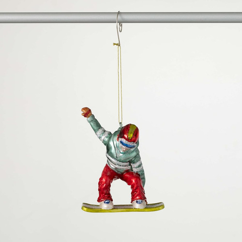 Snowboarder Ornamenta Decoracion De Navidad Colgable Multicolored Navidad