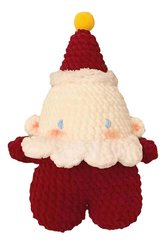 Conjunto De Ganchillo Navideño, Decoración Papá Noel Rojo