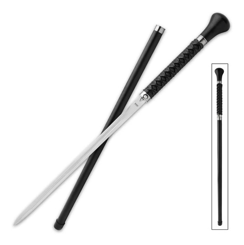 Baston Con Espada Oculta Shikoto Yonaka Acero Al Carbon Negro