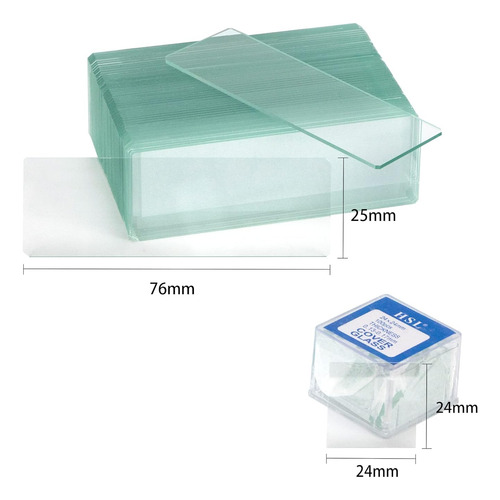 Portaobjetos De Microscopio De Vidrio, Juego De 50 Piez...