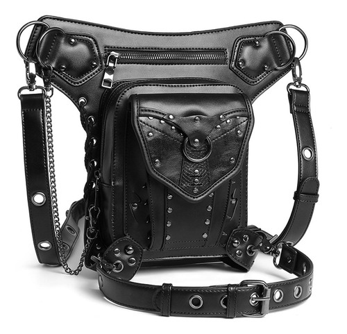 Riñonera Steampunk, Bandoleras Con Correa Desmontable, Pu