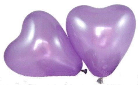 Globos En Forma De Corazon Violetas X 20 Unidades 