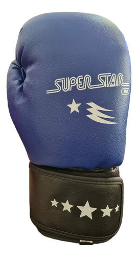 Guantes De Boxeo Box Nylon Duradero Azul Super Star 