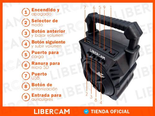Imagen 7 de 10 de Parlante Altavoz Portatil Inalambrico Bluetooth Luces Led P5
