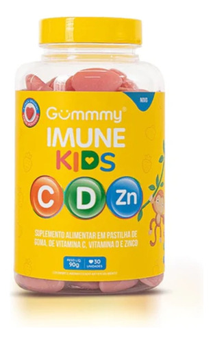  Gummy Kids Multi Vitaminico Sabor Morango 30 Gomas