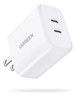 Ugreen 40w Cargador Usb C Con 2 Puertos, Cargador Tipo C Power Delivery 3.0 Compatible Con iPhone 14 13 12 Pro Mini 12 Mini 12 Pro Max 11 Se 2022 Galaxy S23 S22 S21 S20 Redmi Note 11 iPad Pro AirPods