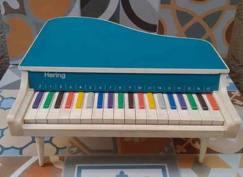 Teclado Piano antigo Hering, infantil, bom estado, Não