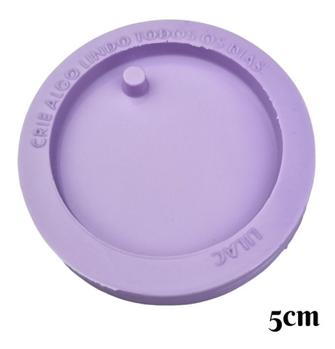 Molde De Silicone Círculo Com Furo - 1 Cavidade (5 Cm)