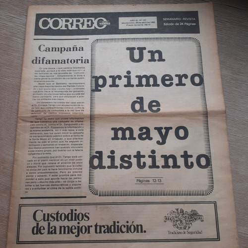 Semanario Correo De Los Viernes -abril 1983/partido Colorado