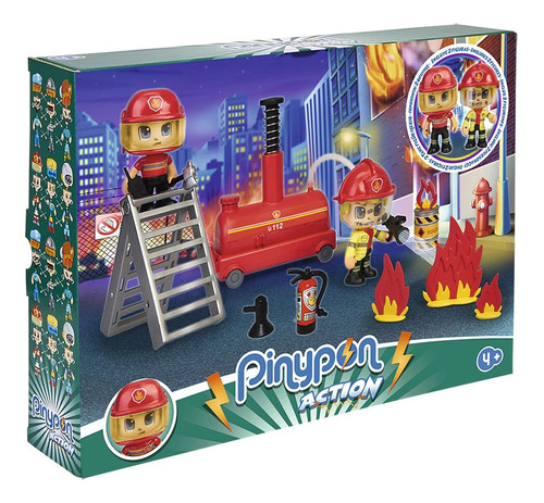 Pinypon Action Bomba De Agua Y 2 Bomberos 16236 Srj