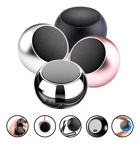 Caixinha Som Tws Metalica Bluetooth Amplificador Speaker 3w