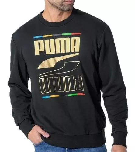 bobina borroso Novio Sudadera Puma Rebel Crew 5 Continents Moda Casual Retro