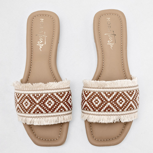 Sandalias Dama Mora Tierra Latte Camel 125-463
