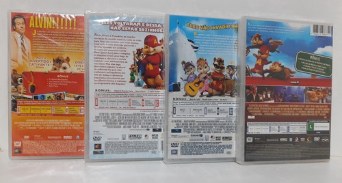 Dvd Coleção Alvin E Os Esquilos (4 Filmes) - Orig. E Lacrado