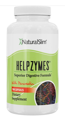 Helpzymes Natural Slim.enzimas Digestivas X 100 Cáp. De Usa