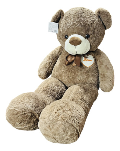 Peluche Gigante 110cm - Osito Marron Claro Con Moño Animal