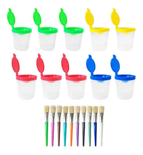 Vasos De Pintura, Juego De Pinceles, Pinceles De Acuarela,