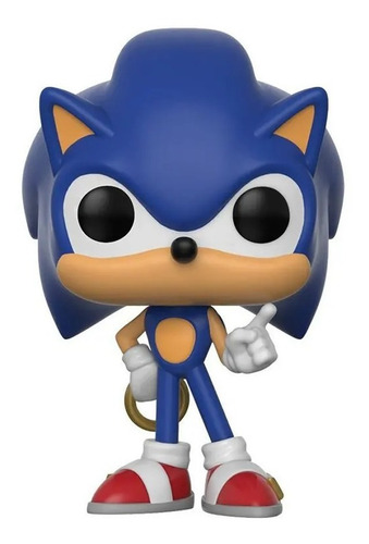 Imagem 2 de 2 de Boneco Funko Pop Sonic Hedgehog Com Anel Argola 283 Original