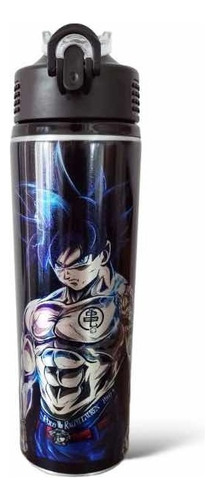 Cilindro Para Agua Goku Tatuajes Personalizado Color Azul Marino