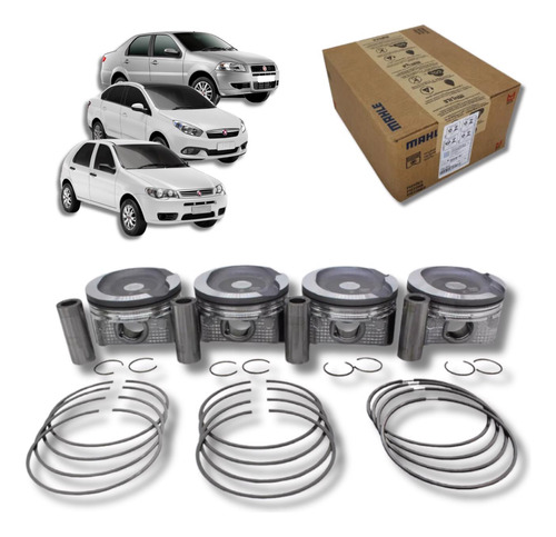 Kit Pistão E Anel 0,40 Fiat Palio 1.0 8v Flex 2009 A 2016