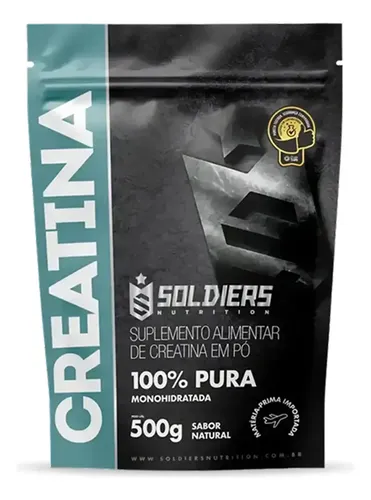 Creatina 500g Suplemento Monohidratada em pó 100% Pura - Soldiers...