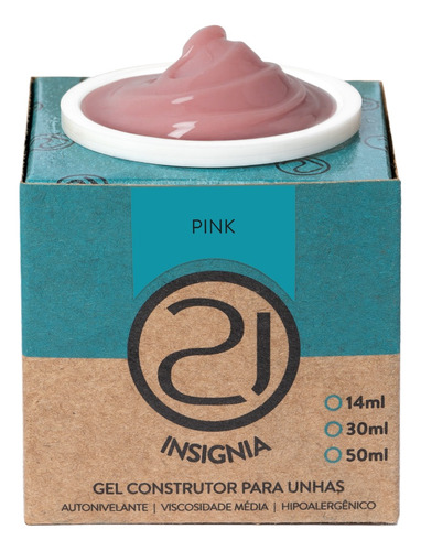 Gel Pink Nails 21 Insignia Alongamento De Unha
