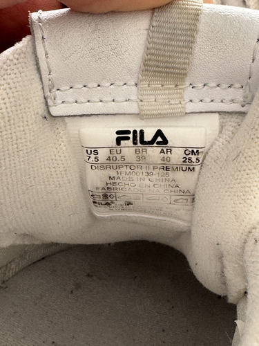Zapatillas Fila Distuptor Ii Premium Talle 40 (Usado)