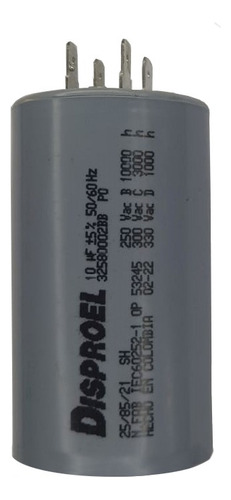 Capacitor 10 Condensador De Marcha 10 Microfaradios 250 Vac