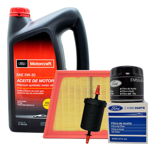 Kit 3 Filtros + Aceite Sintético Motorcraft 5w30 Ford Fiesta