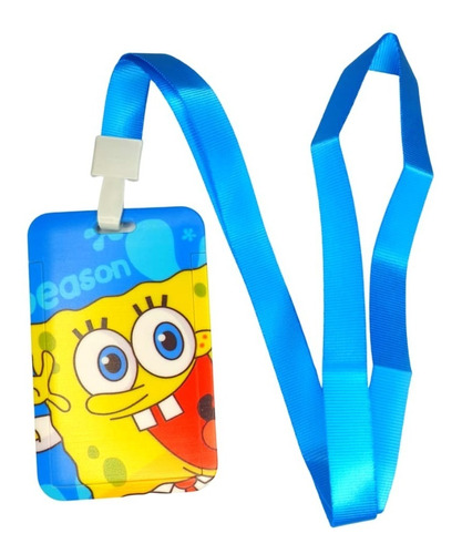 Portacredencial + Lanyard Esponja Animado