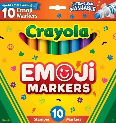 Caja X 10 Marcadores Emoji Sello Crayola Rojo Atardecer