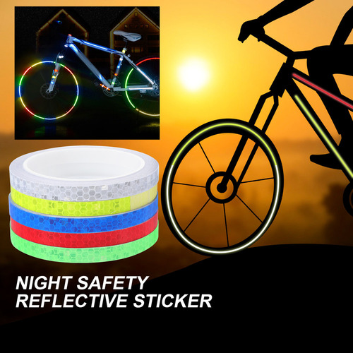 Pegatinas Reflectantes Para Bicicletas, 5 Rollos