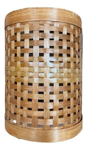 Arandela Em Bambu Natural Artesanal Para Decoração Rústica