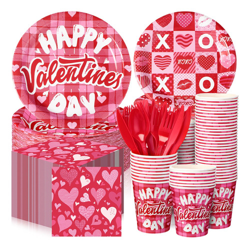 Kit De Suministros Desechables Para San Valentin 240 Piezas