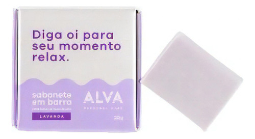 Kit 2x: Sabonete Lavanda Em Barra Vegano Alva 20g