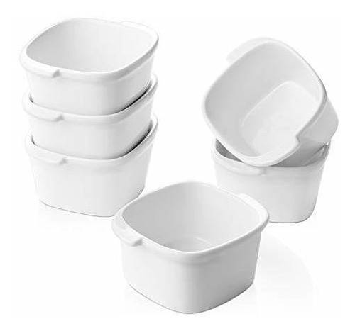 8 Oz Ramekins Porcelana Ramekin Cuencos Con Asa Fácil ...