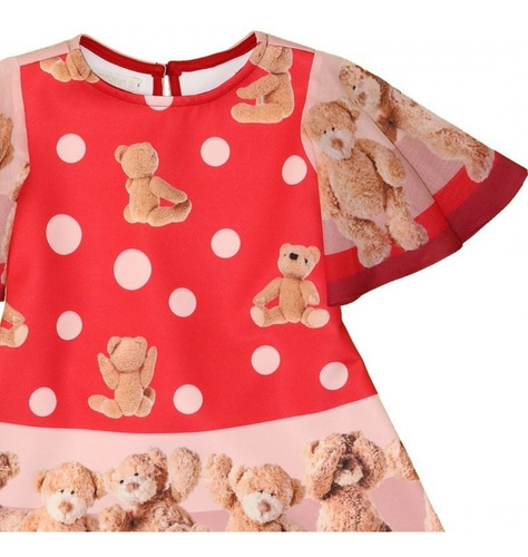 Vestido Teddy Vermelho Um Mais Um 801018