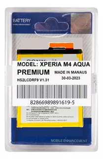 Battria Para Xperia M4 Aqua Sony + Nova + Entrega Em 1 Dia!