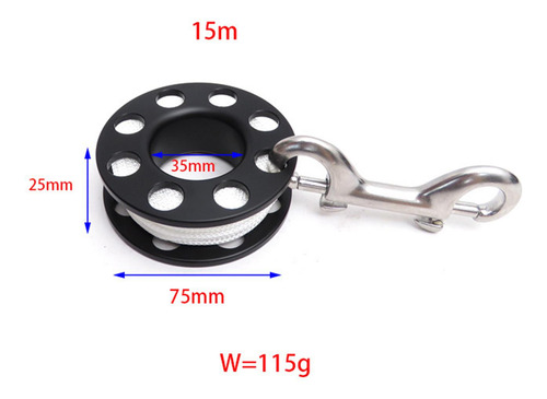 Equipo De Clip De Carrete De Buceo Compacto Equipo De 15m