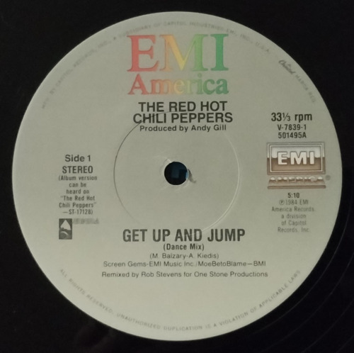 The Red Hot Chili Peppers Get Up And Jump 12 Pro Usa 1984 Estándar (Usado)